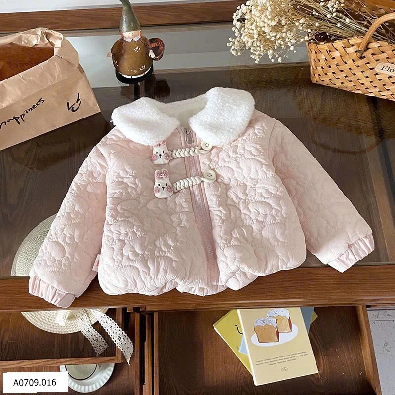 ÁO KHOÁC THỎ CỔ LÔNG   Giá sỉ 196k