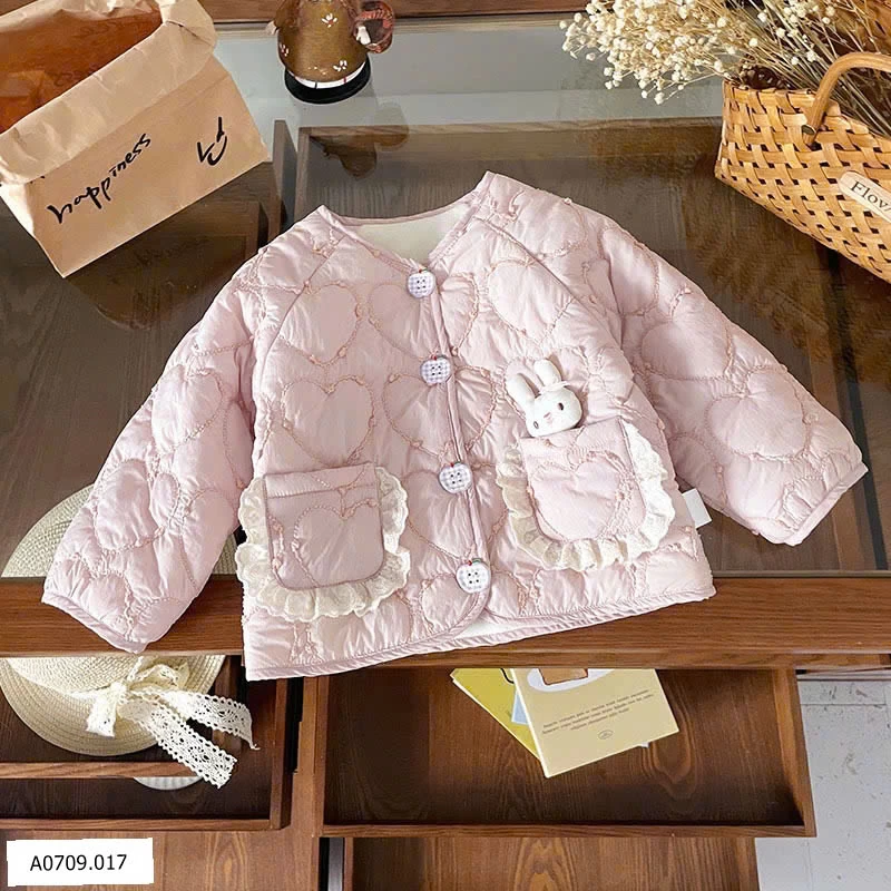 ÁO KHOÁC THỎ HỒNG   Giá sỉ 174k 