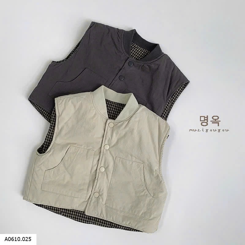 KHOÁC GILE 2 MẶT TRẦN BÔNG CỔ TRỤ Giá sỉ 185k