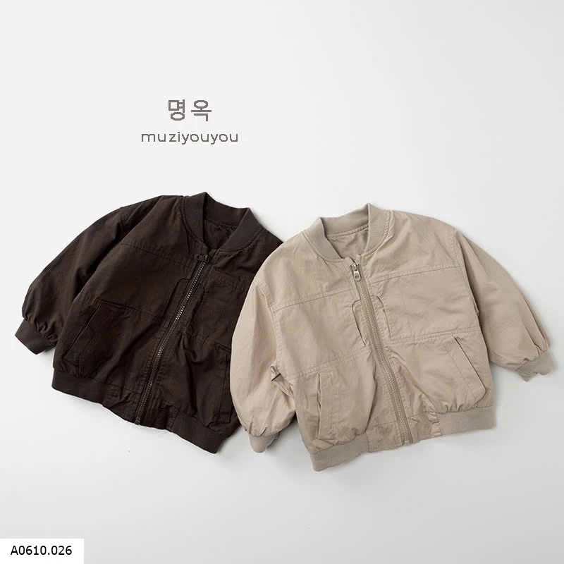 BOMBER KAKI CỔ TRỤ 2 LỚP Giá sỉ 221k