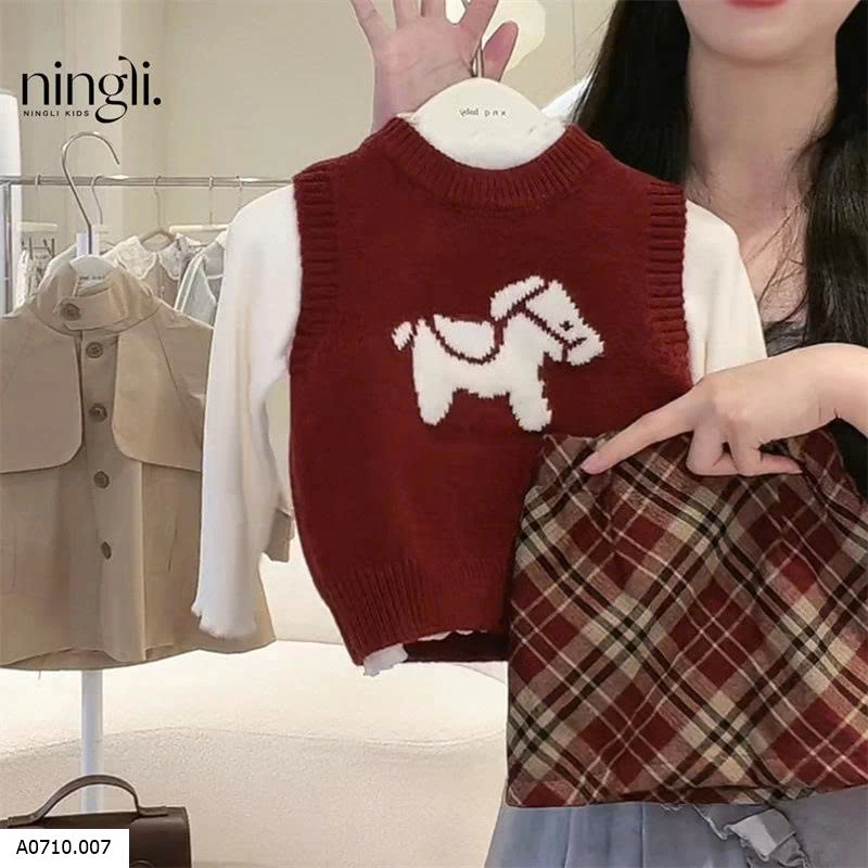 SET GILE LEN ĐỎ 3 CHI TIẾT NINGLI    Giá sỉ 194k/set 