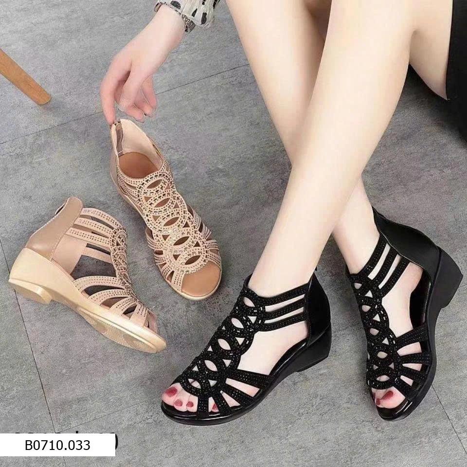 DÉP SANDAL ĐẾ XUỒNG NỮ ĐÍNH ĐÁ   Giá sỉ 115k