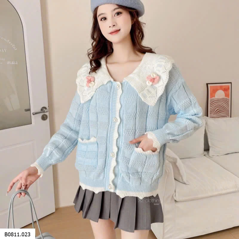 ÁO CARDIGAN LEN TIỂU THƯ VIỀN BÈO  Giá sỉ 155k