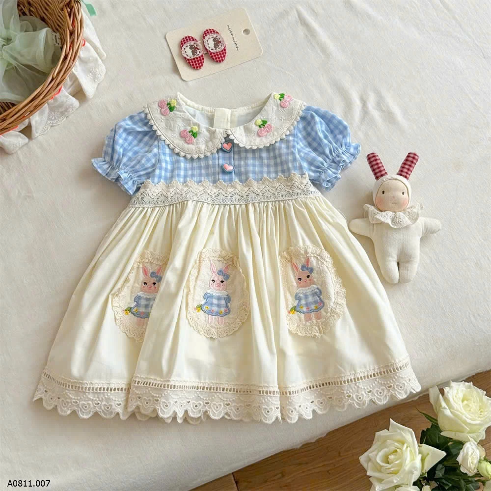 VÁY CÔNG CHÚA CARO XANH   Giá sỉ 155k