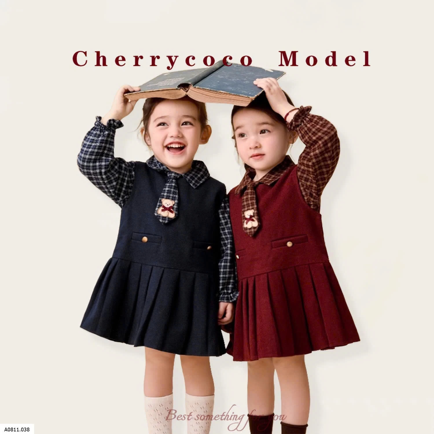 VÁY CỔ SƠ MI TAY KẺ CARO CHERRYCOCO  Giá sỉ 313k