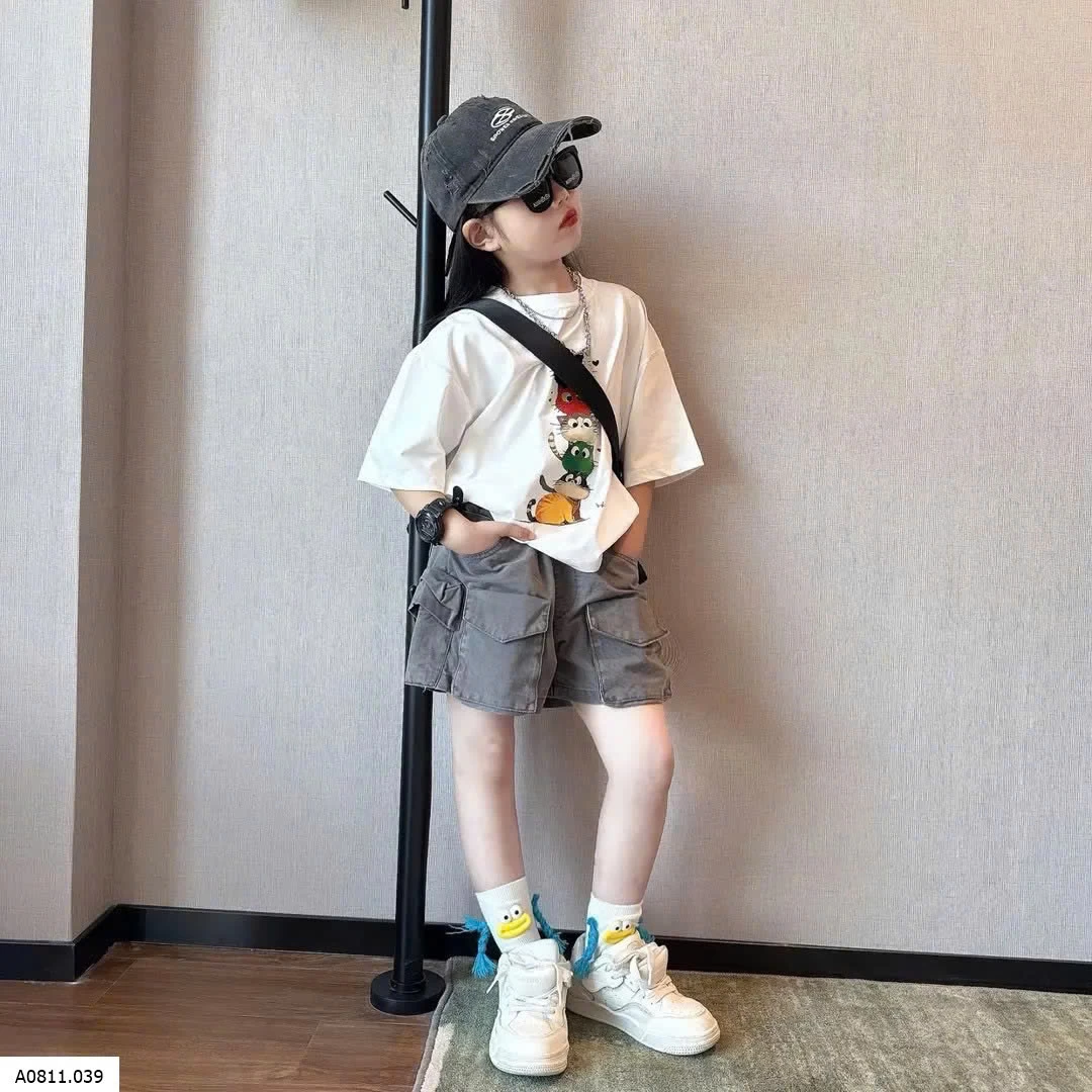 SET ÁO MÈO MIX SHORT TÚI HỘP BG  Giá sỉ áo: 135k   quần: 191k  cả set: 308k 