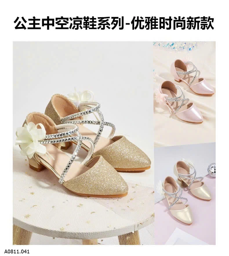 GIÀY HOA CAO GÓT MŨI NHỌN BG   Giá sỉ 255k