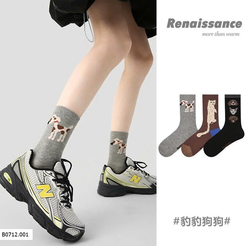 SET 3 ĐÔI TẤT HỌA TIẾT NỮ  Giá sỉ 105k