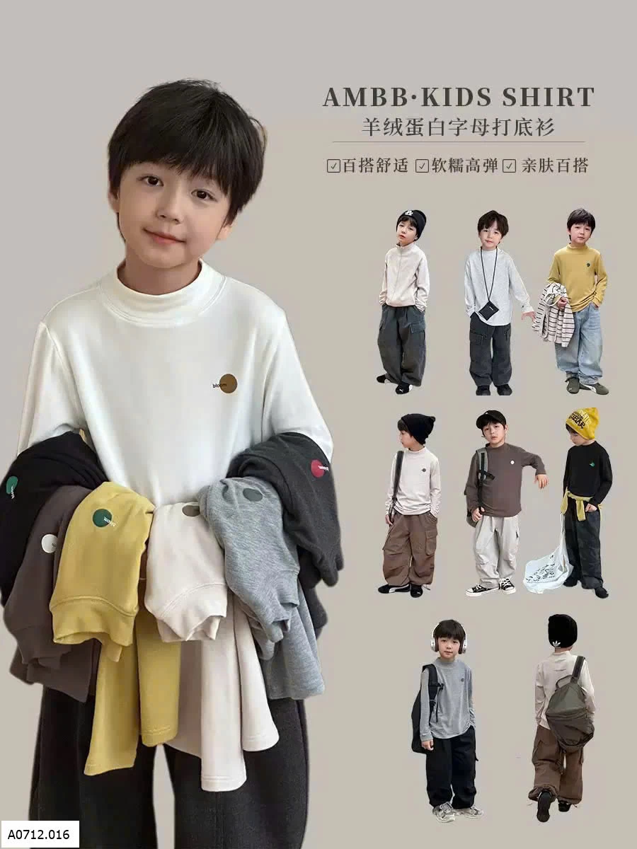 ÁO GIỮ NHIỆT CHO BÉ AMBB Giá sỉ Sz 90-150 #120k Sz 160 #130k Sz 170 #145k