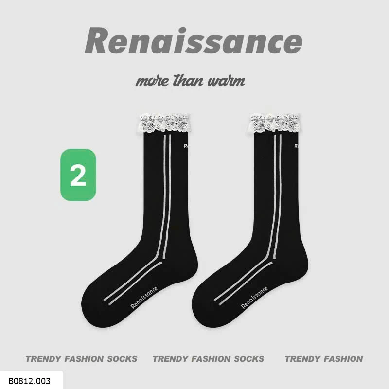 TẤT CỔ CAO CHO NỮ Renaissance  Giá sỉ 129k/3 đôi