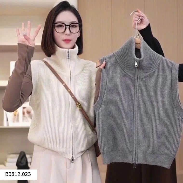 ÁO GILE LEN CỔ CAO KHOÁ KÉO  Giá sỉ 100k