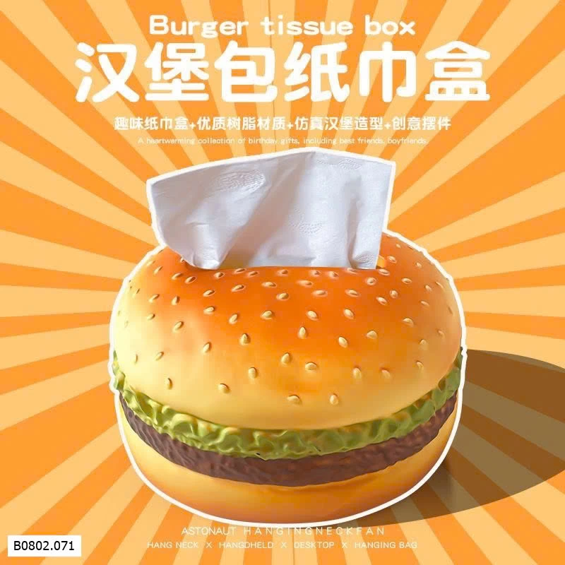 HỘP ĐỰNG GIẤY HÌNH BÁNH HAMBERGER  Sỉ  46k