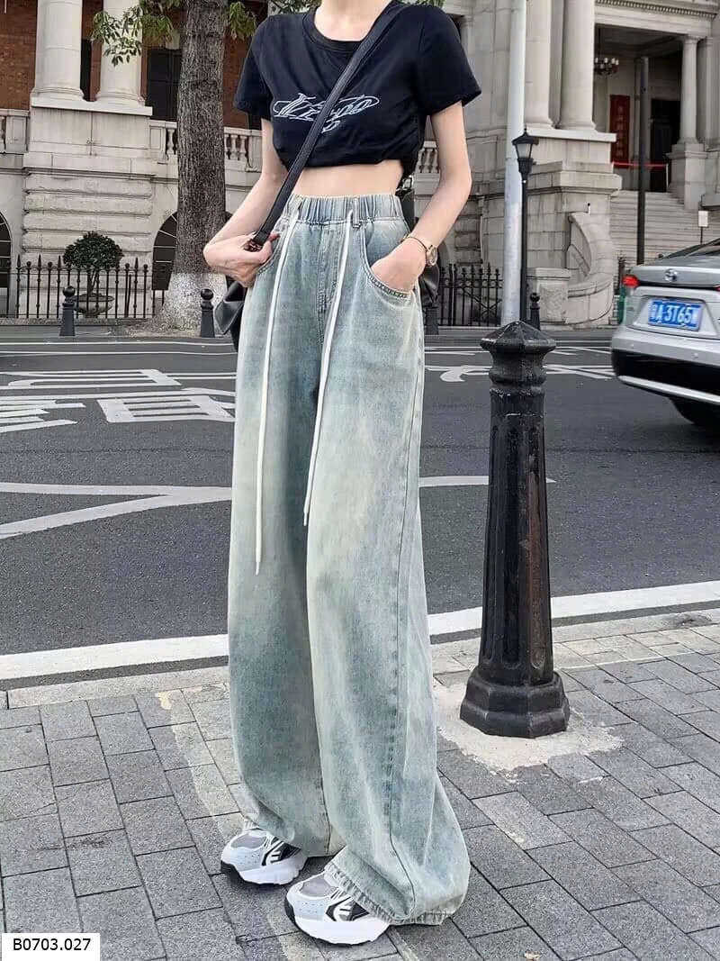 QUẦN JEAN ỐNG SUÔNG CẠP CHUN Sỉ 138k 