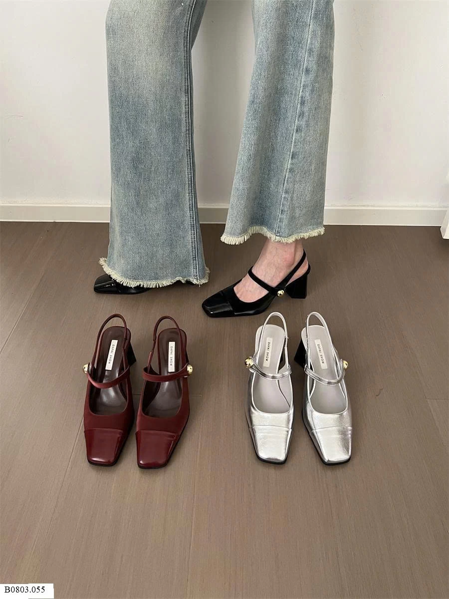 GIÀY CAO GÓT NỮ MŨI VUÔNG HỞ GÓT   Sỉ 185k