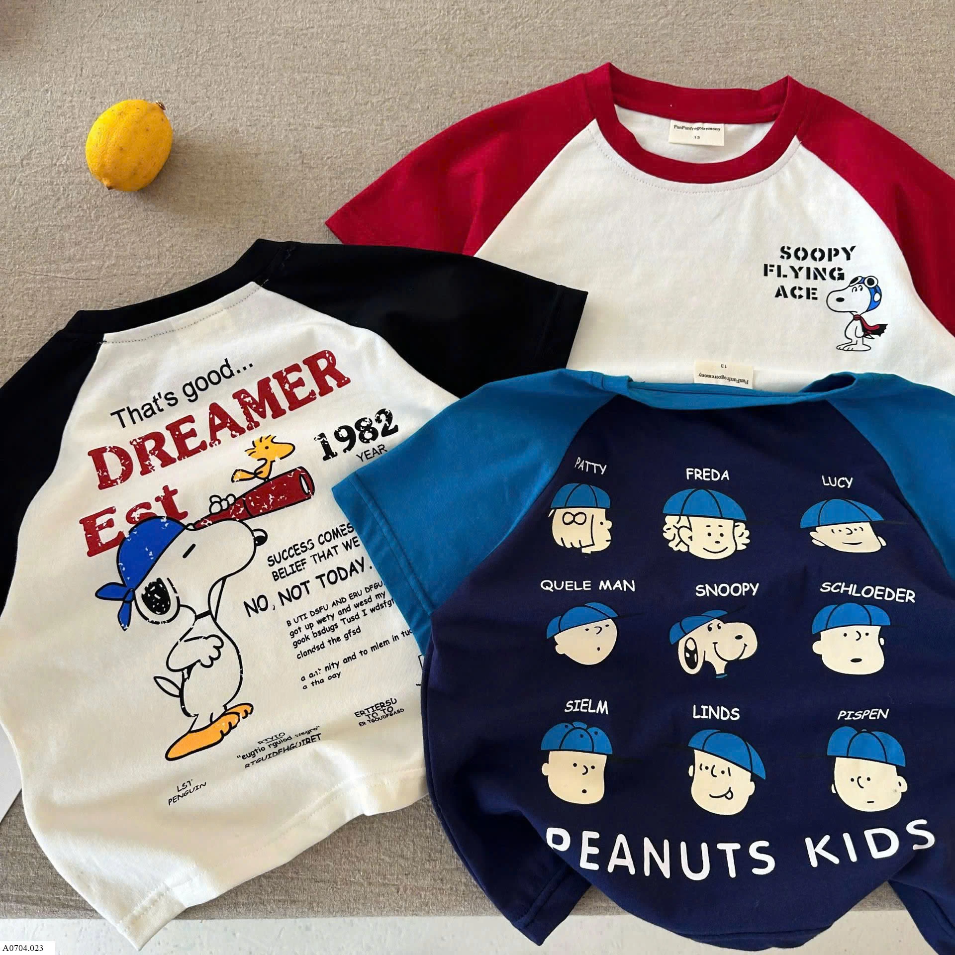 Set đồ bt snoopy   Giá sỉ như sau: áo: 103k  quần: 126k 
