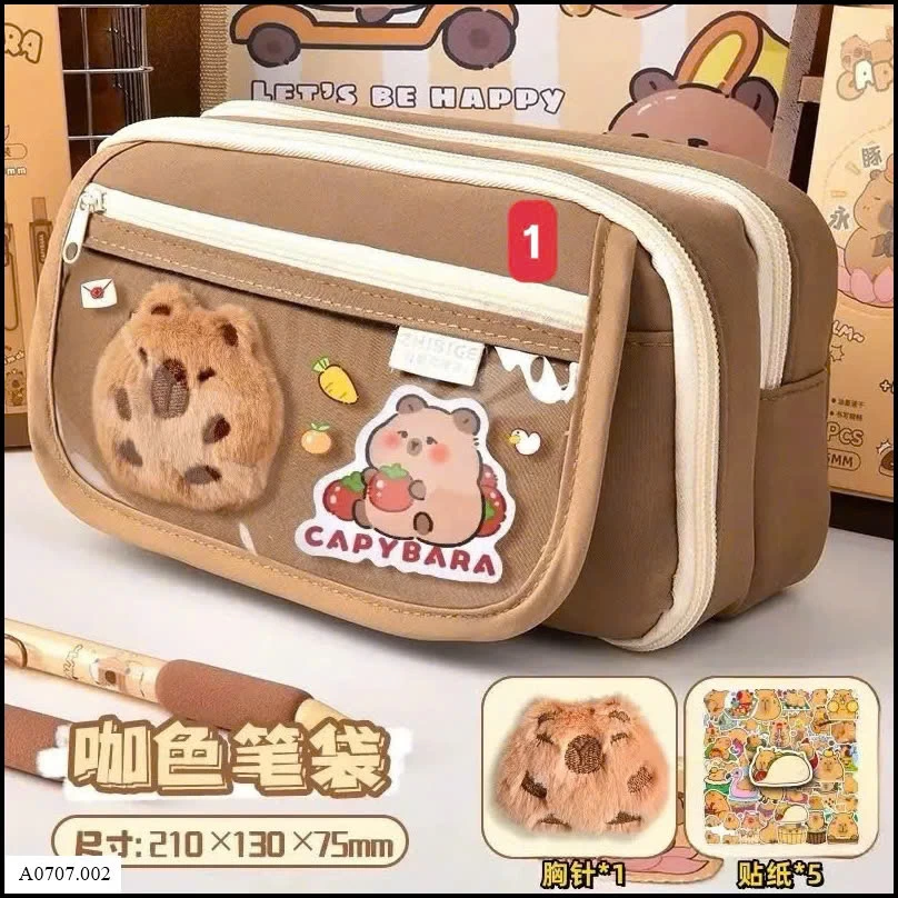 TÚI ĐỰNG BÚT CAPYBARA  Sỉ giá 42k