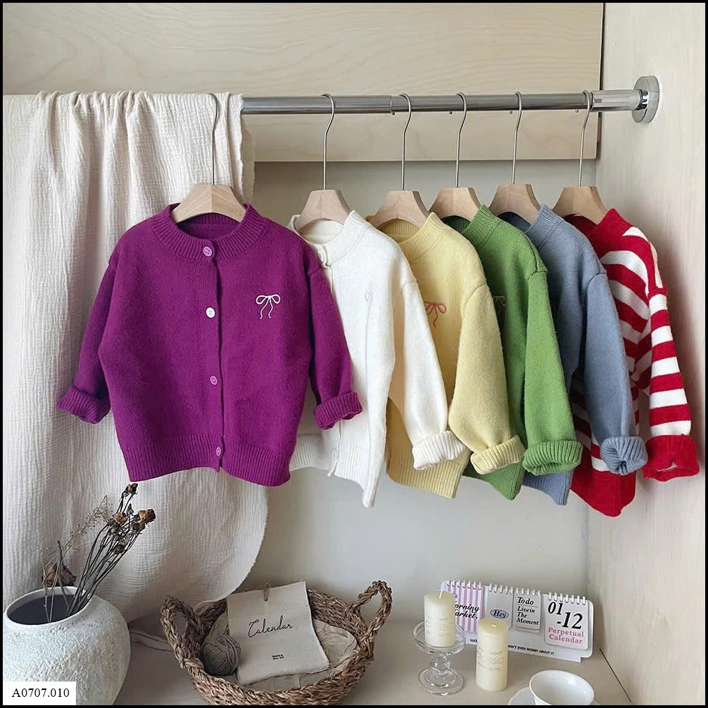 ÁO CARDIGAN THÊU NƠ BG   Sỉ giá 125k