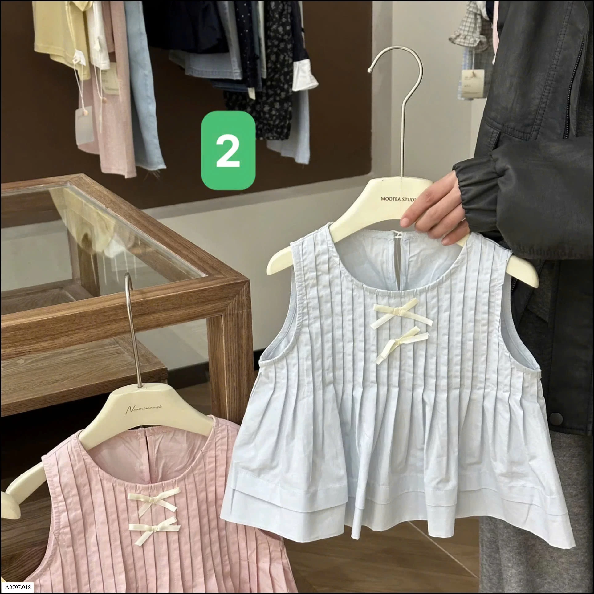 ÁO BABYDOLL XẾP LY NGỰC ĐÍNH NƠ  Sỉ giá 110k