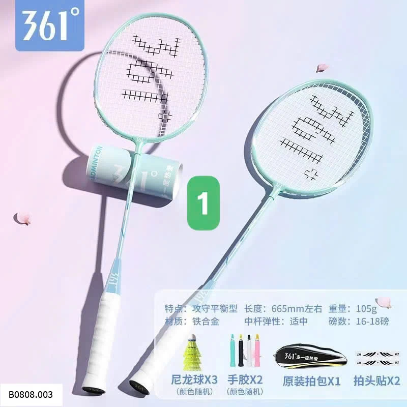 SET VỢT CẦU LÔNG 361   Sỉ  giá 170k/set 