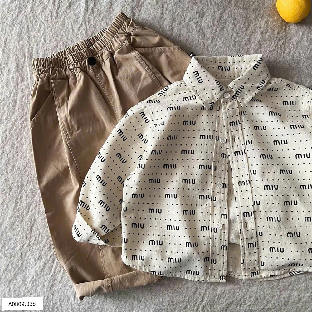 ÁO SƠ MI MIU VINTAGE CHO BÉ   Giá sỉ 122k