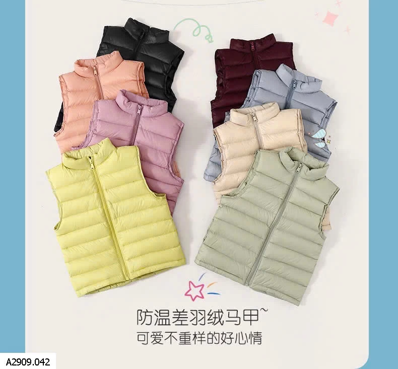 ÁO PHAO GILE LÔNG VŨ CHO BÉ Giá sỉ 145k