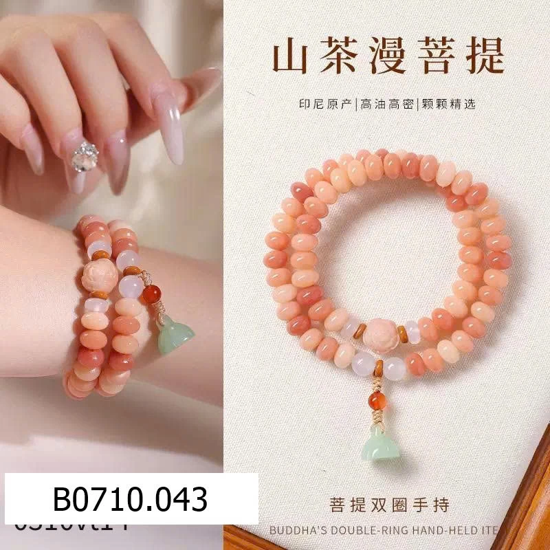 Vòng tay Bồ Đề phấn đỏ  Giá sỉ 65k
