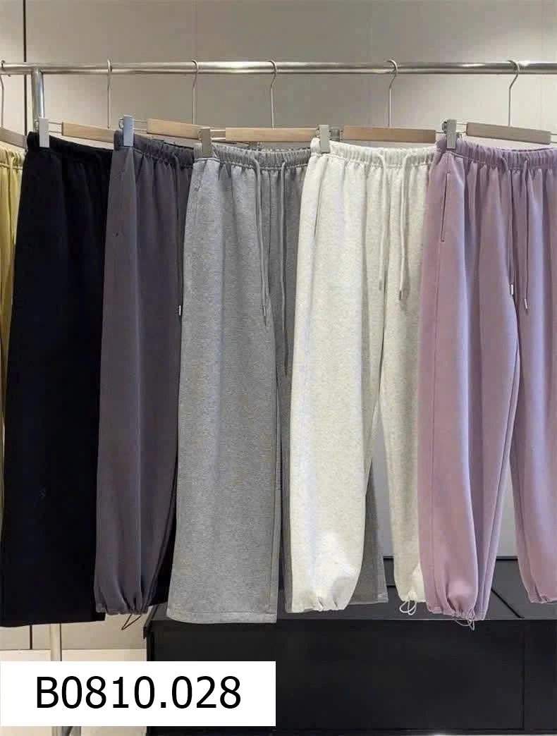 Quần nỉ dáng suông bo gấu   Giá sỉ 235k