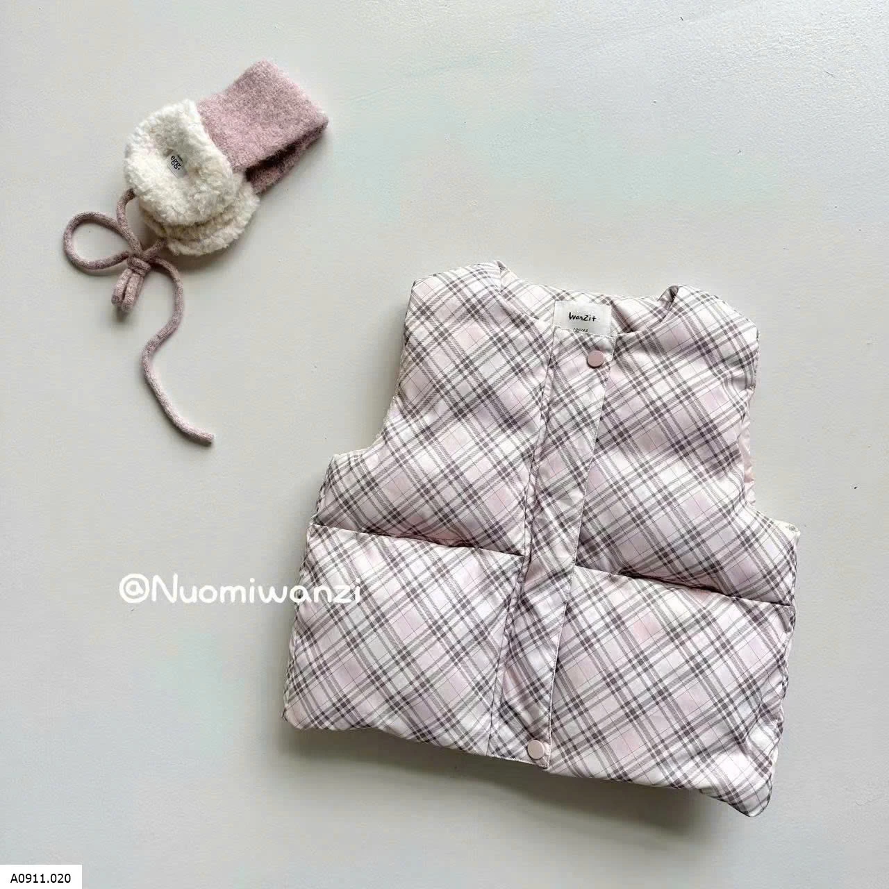 ÁO GILE PHAO KẺ CARO BÉ GÁI  Giá sỉ 90-130: 201k  140-150: 221k