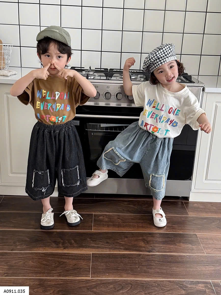 JEANS LỠ ỐNG RỘNG VÁ GỐI  Giá sỉ 175k