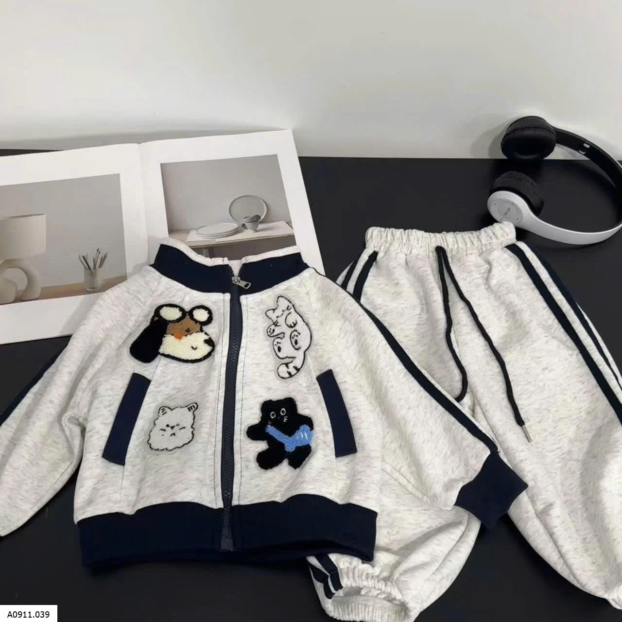 BỘ KHOÁC NỈ THỂ THAO CHO BÉ  Giá sỉ 261k