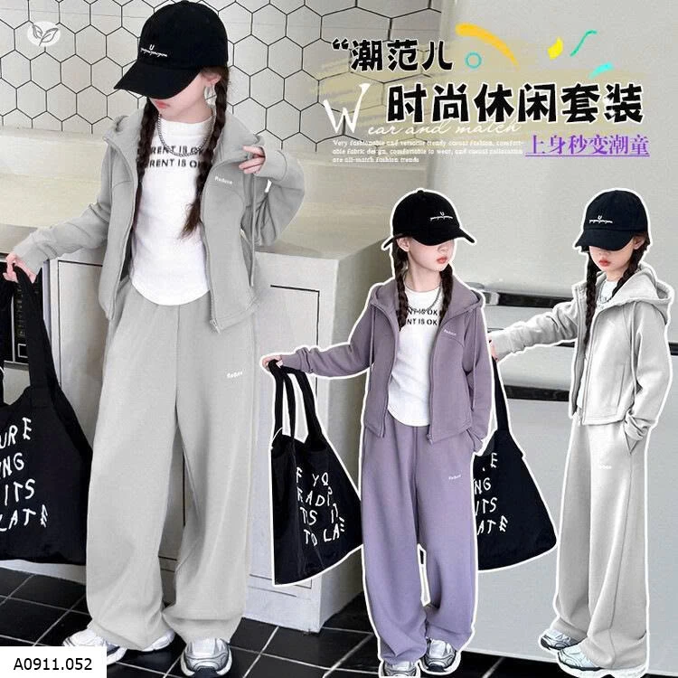 BỘ NỈ SIZE ĐẠI BÉ GÁI   Giá sỉ 298k