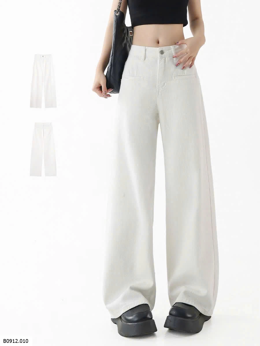 QUẦN JEAN TRẮNG DÁNG SUÔNG   Giá sỉ 177k