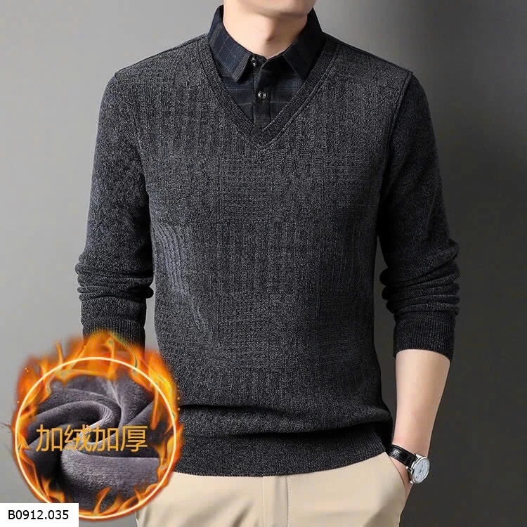 ÁO LEN NAM LÓT LÔNG CỔ ĐỨC   Giá sỉ 150k