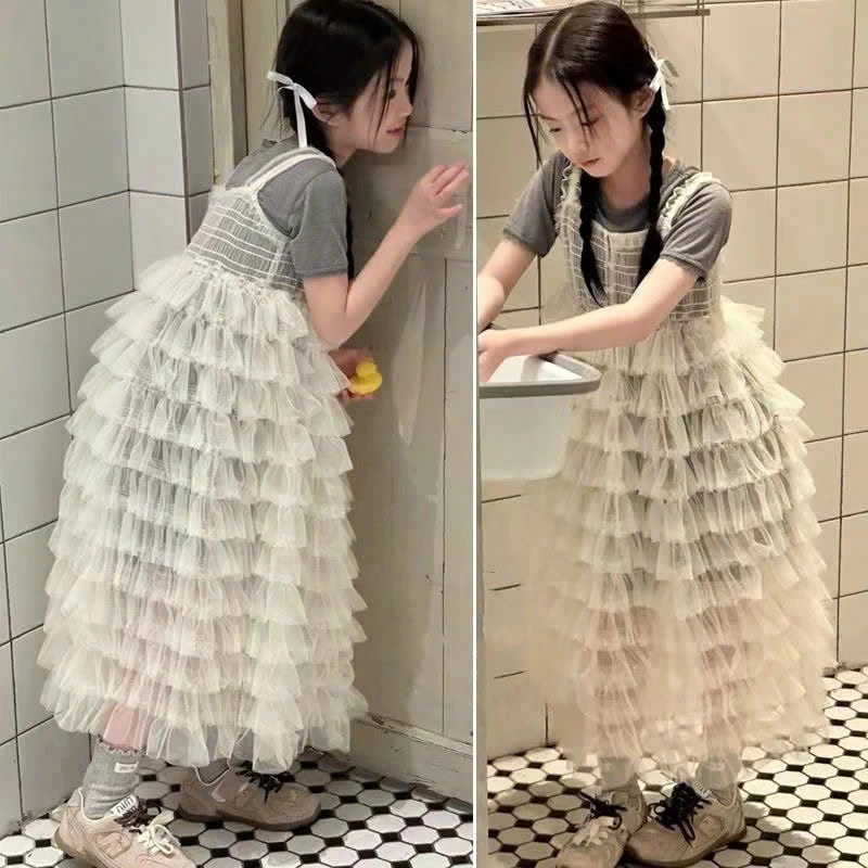 Váy dài trắng ngọt ngào cho bé Sỉ 185kA