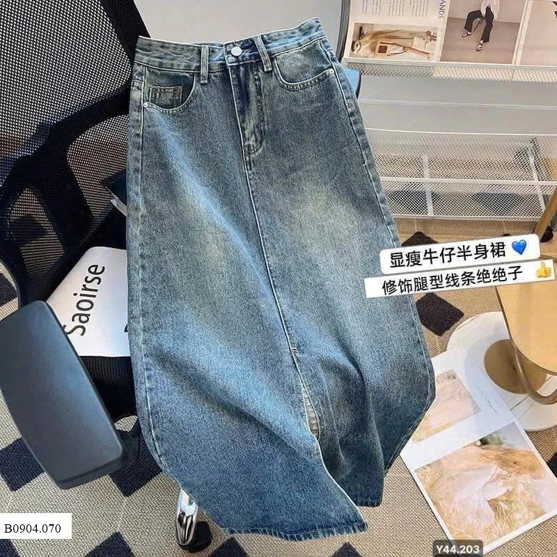 CHÂN VÁY JEAN DÁNG DÀI Sỉ 135k