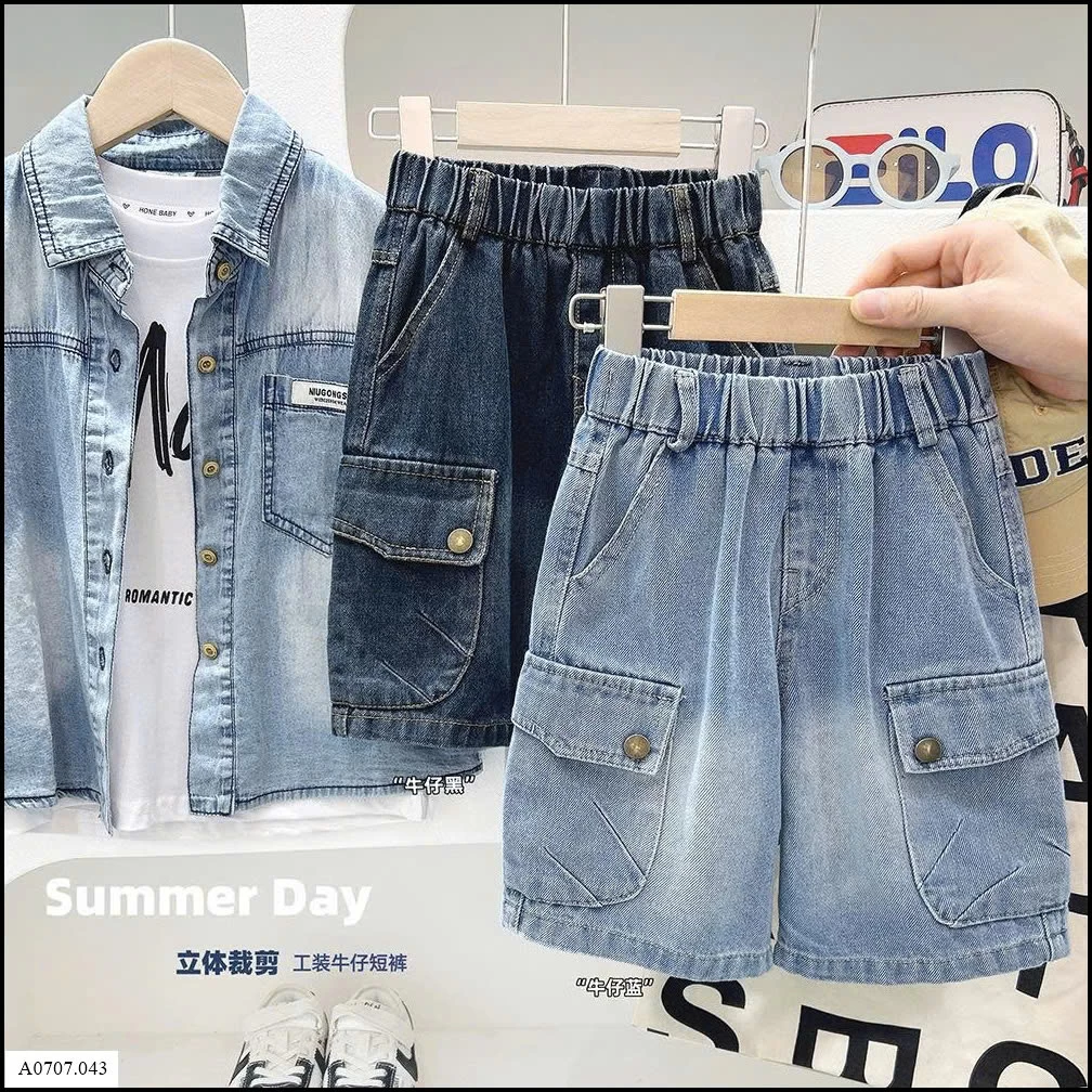 QUẦN SHORT JEAN BÉ TRAI KACADY    Sỉ giá 115k