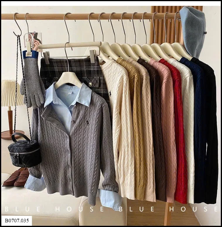 ÁO CARDIGAN LEN THÊU NGỰA Sỉ giá 90k