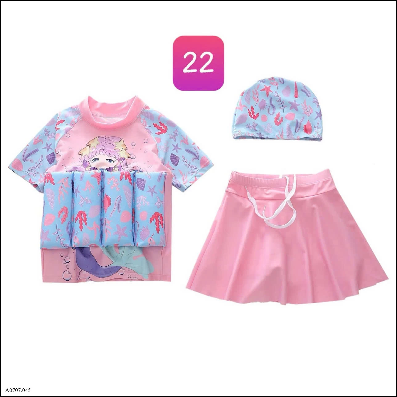 SET BƠI 3 CHI TIẾT PHAO NGỰC CHO BÉ Sỉ giá M1-18: 165k M19-24: 155k