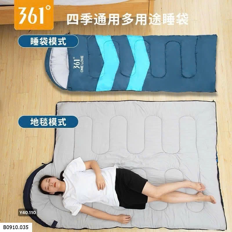 Túi ngủ gấp gọn chính hãng 361   Giá sỉ 250k