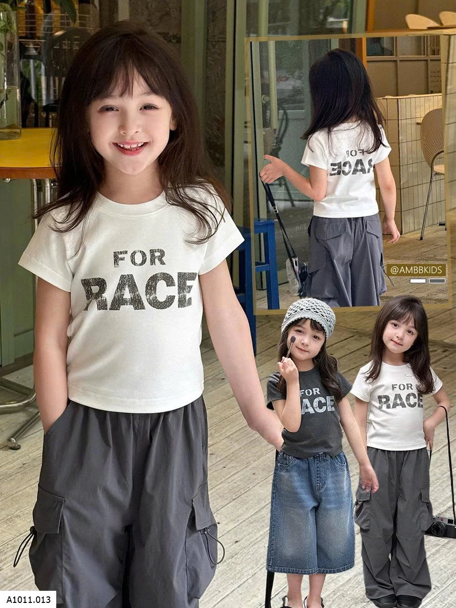 ÁO PHÔNG TRƠN DÁNG NGẮN CHO BÉ GÁI AMBB   Giá sỉ 90-150: 83k sz 160:92k sz 170:101k