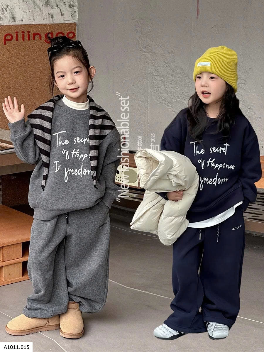 BỘ NỈ LÓT LÔNG NHUNG AMBB   Giá sỉ 325k