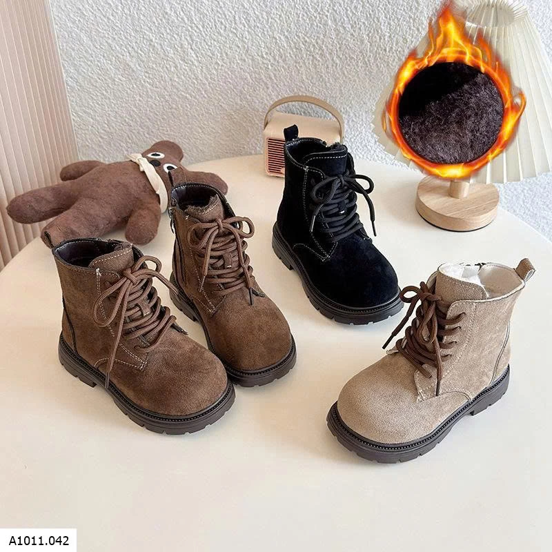 BOOT DA LỘN CỔ THẤP CHO BÉ   Giá sỉ sz 26-31: 162k sz 32-37: 170k