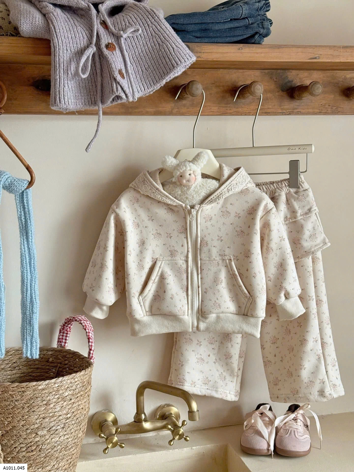 BỘ NỈ HOA CHO BÉ  Giá sỉ 325ka