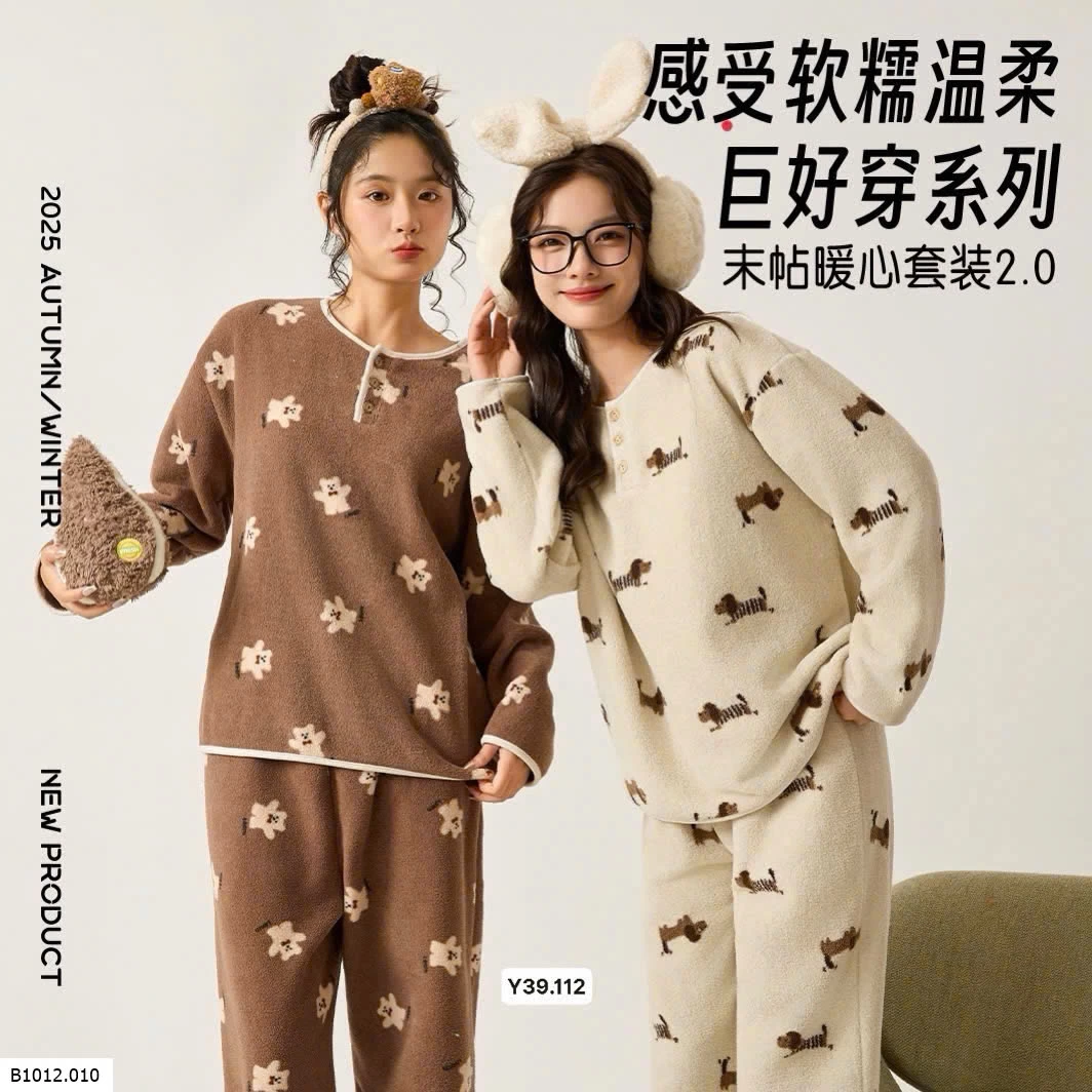 BỘ NGỦ LÔNG CUTE CHO NỮ  Giá sỉ 200k