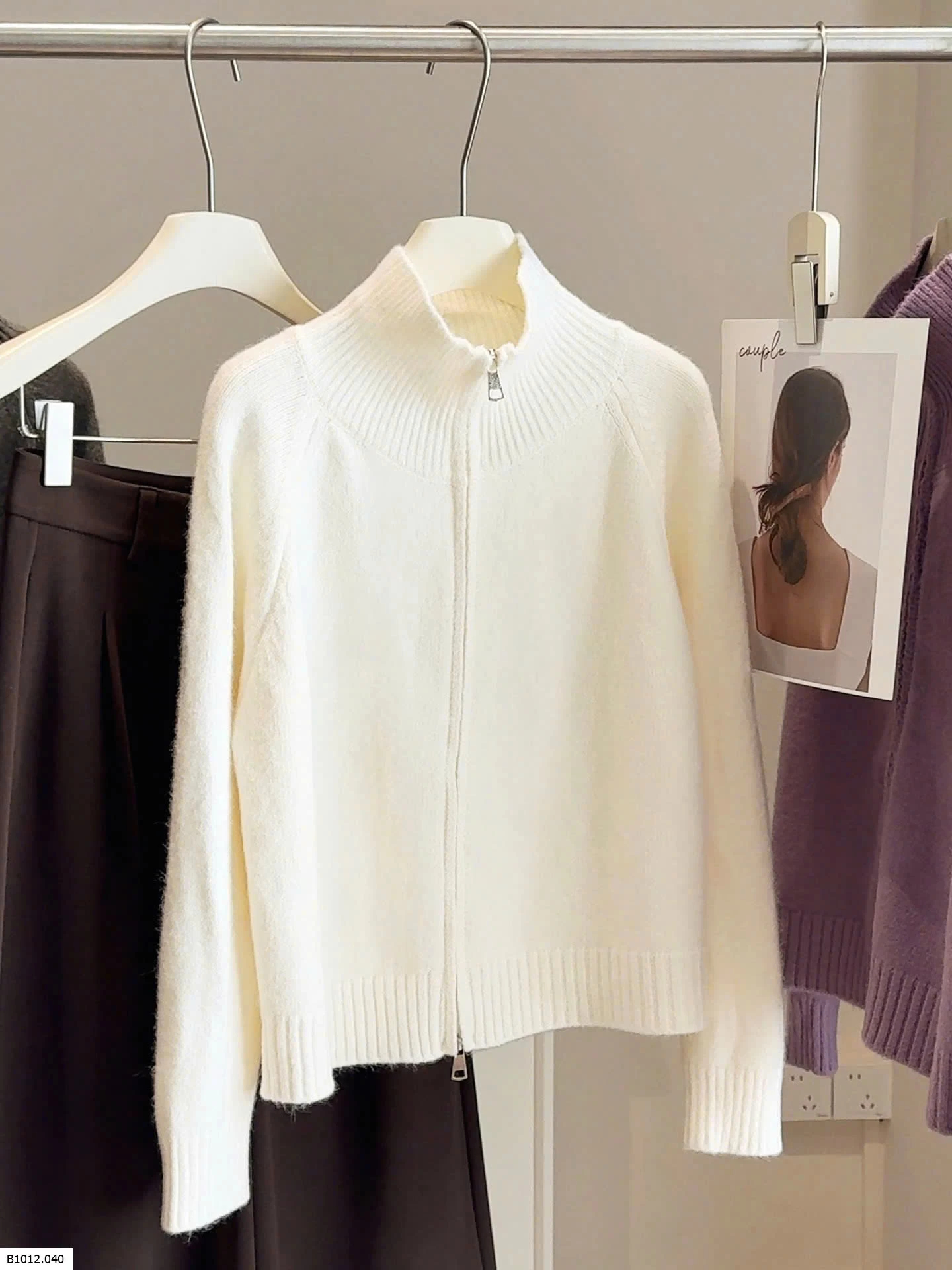 ÁO LEN KHOÁC CỔ CAO ANNA  Giá sỉ 215k