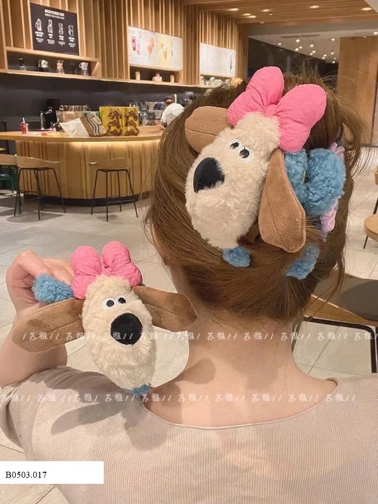 SET 2 KẸP TÓC DOG   Sỉ 55k/ 1 sét 2 chiếc