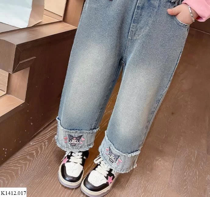 QUẦN JEAN XẮN GẤU KUROMI SỈ 95K