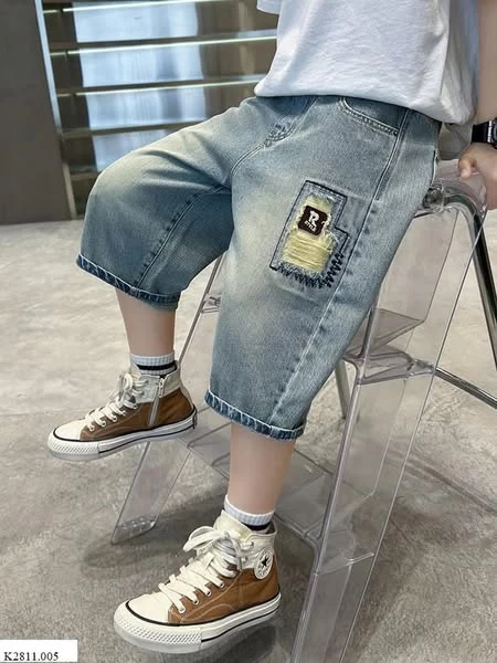 QUẦN SHORT JEAN LỬNG RÁCH CHO BÉ TRAI SỈ 135K