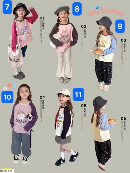 Áo Tthun dài bé gái ambb SỈ 103K