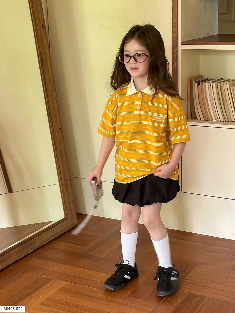 Set áo polo kẻ ambb mix quần bom AMBB  Sỉ Giá: sz 90-150/ sz 160/ Sz 170 áo: 112k/ 122k/130k quần: 123k /133k /145k